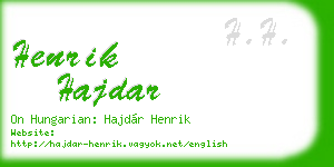 henrik hajdar business card