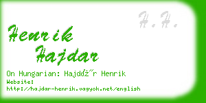 henrik hajdar business card